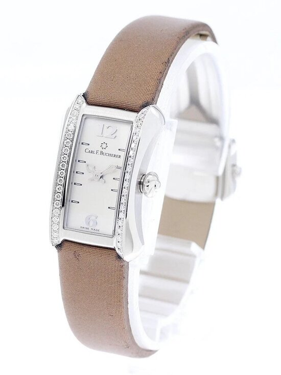 CARL F.BUCHERER Alaclea 10703.08 Side diamond Silver Dial Quartz Ladies_948385